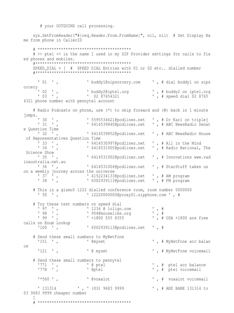 SIP Call Processing and Speed Dial Setup | PDF | Oral Communication ...
