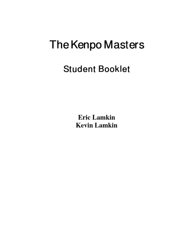 Kenpo Manual | PDF | Grappling | Nature