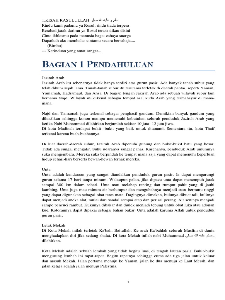 Kisah Nabi Muhammad Lengkap Pdf