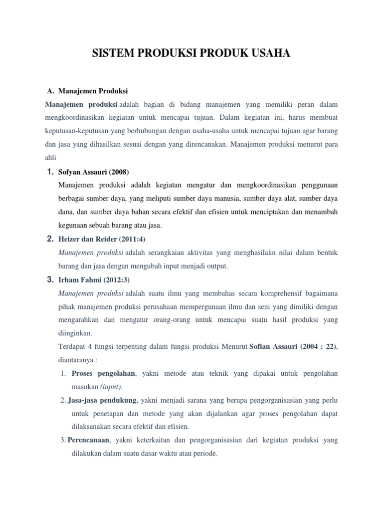 Sistem Produksi Produk Usaha Bab 5