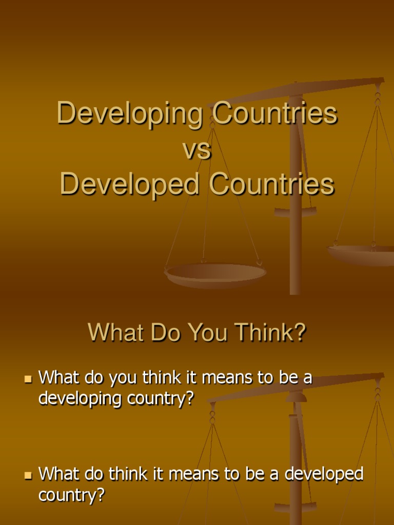Understanding Developing Countries | PDF | Developing Country | Gross ...