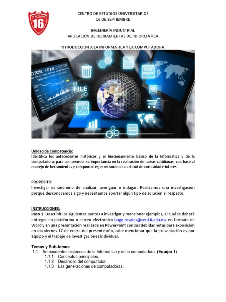 Actividad 1 Informatica PDF | PDF | Hardware de la computadora | Unidad ...