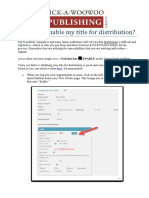 How do I enable my book title for distribution with IngramSpark