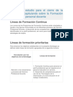 Círculo de Estudio para El Cierre de La Lección. Recapitulando Sobre La Formación Continua Del Personal Docente