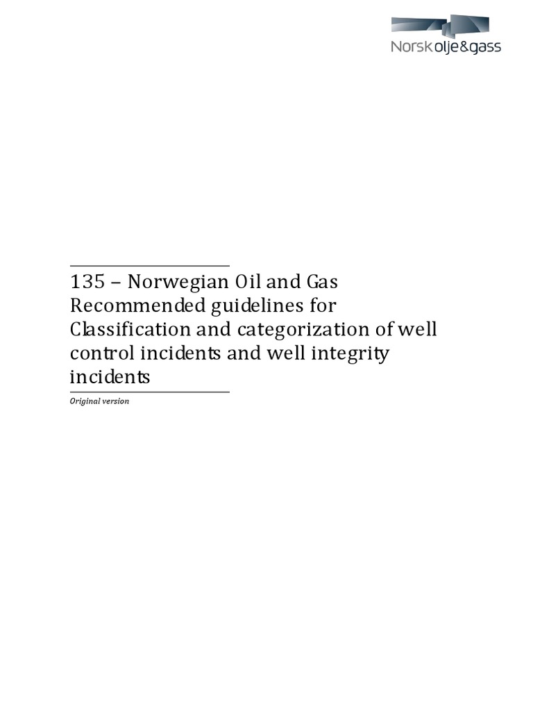 Well Control Incident Classification Guide | PDF | Blowout (Well ...