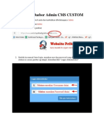 Cara Masuk Dasbor Admin Web Custom PDF