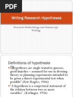  Writing Research Hypotheses