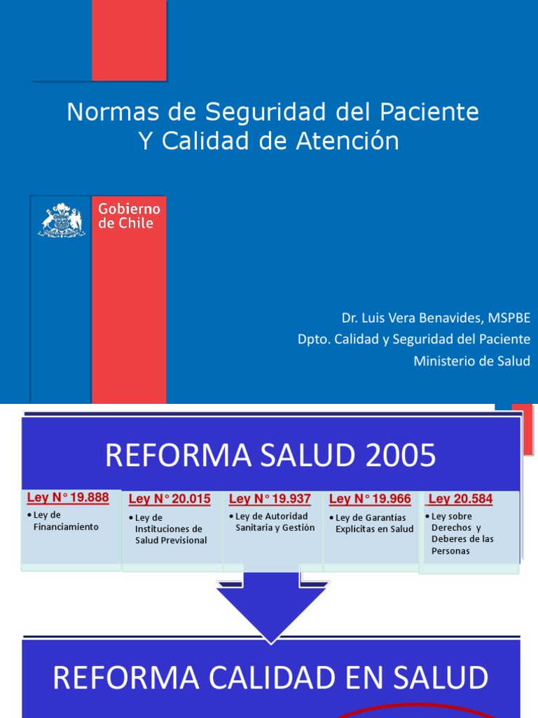 Normas de Seguridad y Calidad del Paciente | PDF | Seguridad del ...