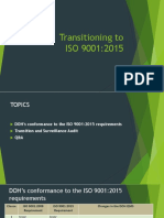 Transitioning To ISO 9001.2015 Guidelines