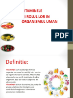 Vitaminele Si Rolul Lor in Organism PDF