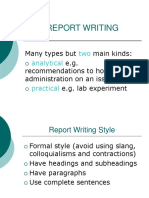 Report Writing