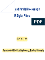 Pipelining and parrallel processing in IIR Filters