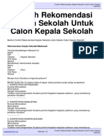 Contoh Rekomendasi Kepala Sekolah Untuk Calon Kepala Sekolah PDF