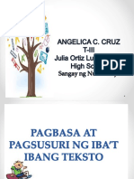 Pagbasa Pagbasa at Pagsusuri NG Teksto PDF