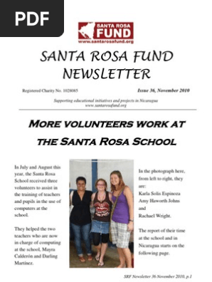 Santa Rosa Fund Newsletter Issue 36