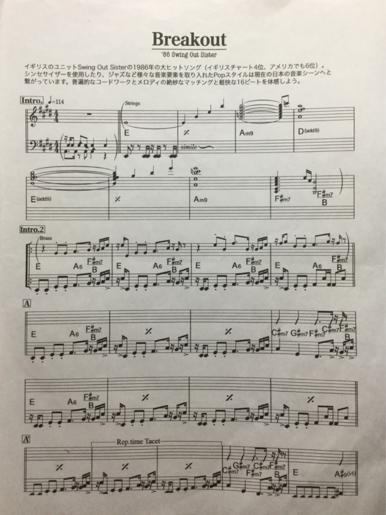 BREAKOUT (Swing Out Sister) PDF