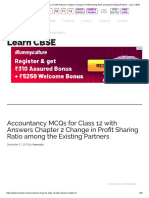 Accountancy MCQs For Class 12 With Answers Chapter 2 Change in Profit Sharing Ratio Among The Existing Partners - Learn CBSE