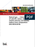 Iso 6976 2016 Natural Gas Calculation of Calorific Values Density Relative Density and Wobbe Index From Composition PDF