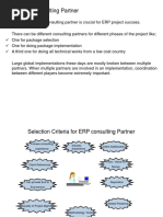 Selecting ERP Consulting Partner