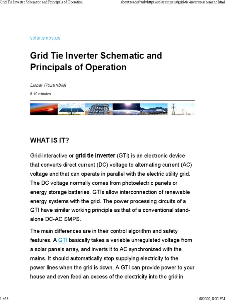 Grid Tie Inverter Schematic and Principals of Operation | PDF | Power ...