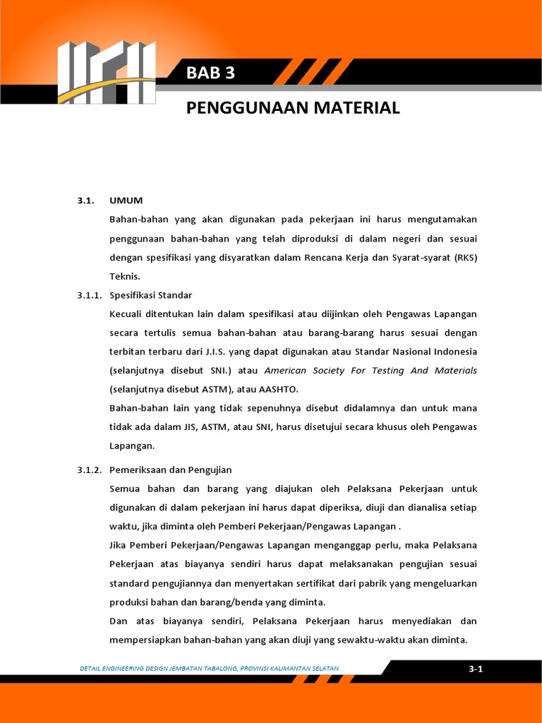 Bab 3 Penggunaan Material - R0 | PDF