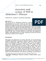 Construction and Deconstruction of Self in Alzheimers Disease