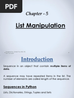 Chapter - 5 List Manipulation