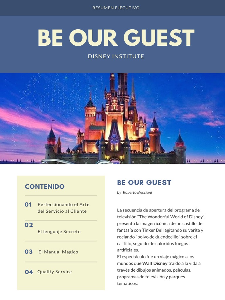 Be Our Guest | PDF | Walt Disney | Disneyland