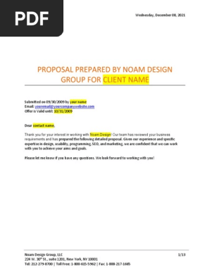 Web Design Proposal