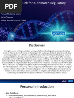 How To Use Splunk For Automated Regulatory Compliance PDF