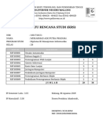 Kartu Rencana Studi (KRS) - Politeknik Negeri Malang