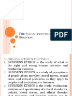 The Social function of Business