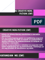PAGSULAT NG CREATIVE NON-FICTION (CNF)
