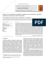 Natural Cross-Ventilation in Buildings - Building-Scale Experiments, Numerical Simulation and Thermal Comfort Evaluation