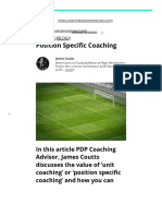 Position Specific Coaching - Player Development Project