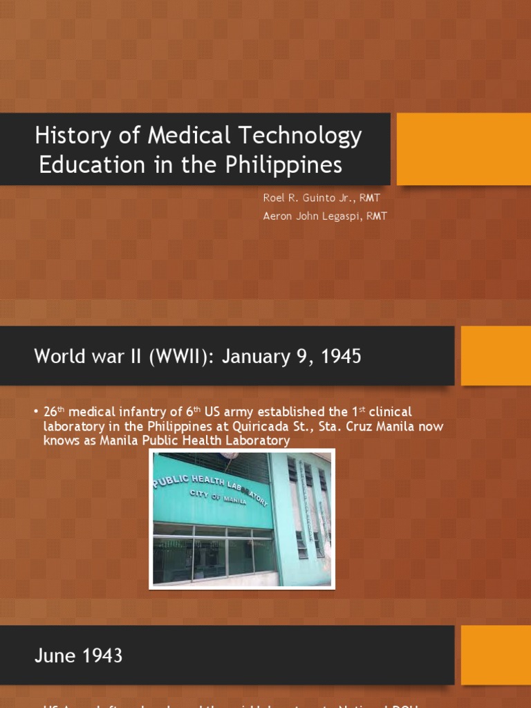 History of Medical Technology Education in The Philippines | PDF ...