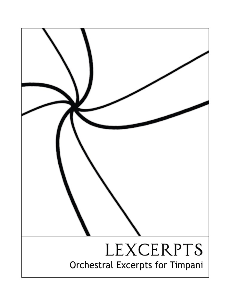 ORQ Lexcerpts Orchestral Excerpts For Timpani EU PDF Symphony
