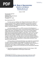 U.S. House Judiciary Objections to  Migrant Protection Protocols To DHS Acting Secretary Letter - 1-14-2020
