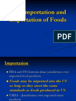 Imports and Exports of Foods