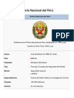 Historia y funciones de la Policía Nacional del Perú