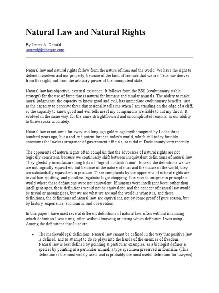 Natural Law and Natural Rights | PDF | Natural Law | State (Polity)