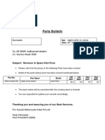 Suzuki Parts Bulletin