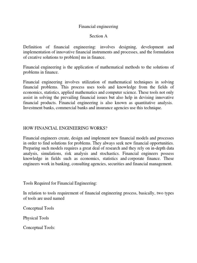 Introduction to Financial Engineering | PDF | Put Option | Option (Finance)