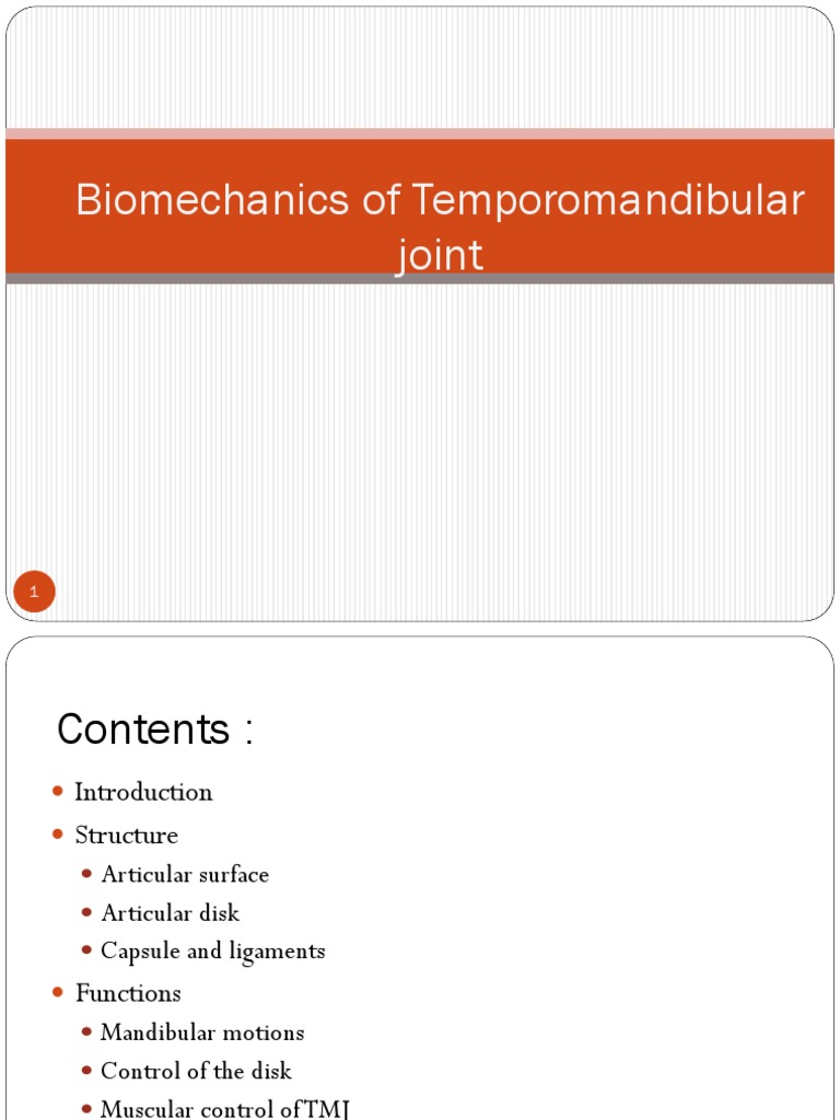 Biomechanics of Temporomandibular Joint | PDF | Human Anatomy ...