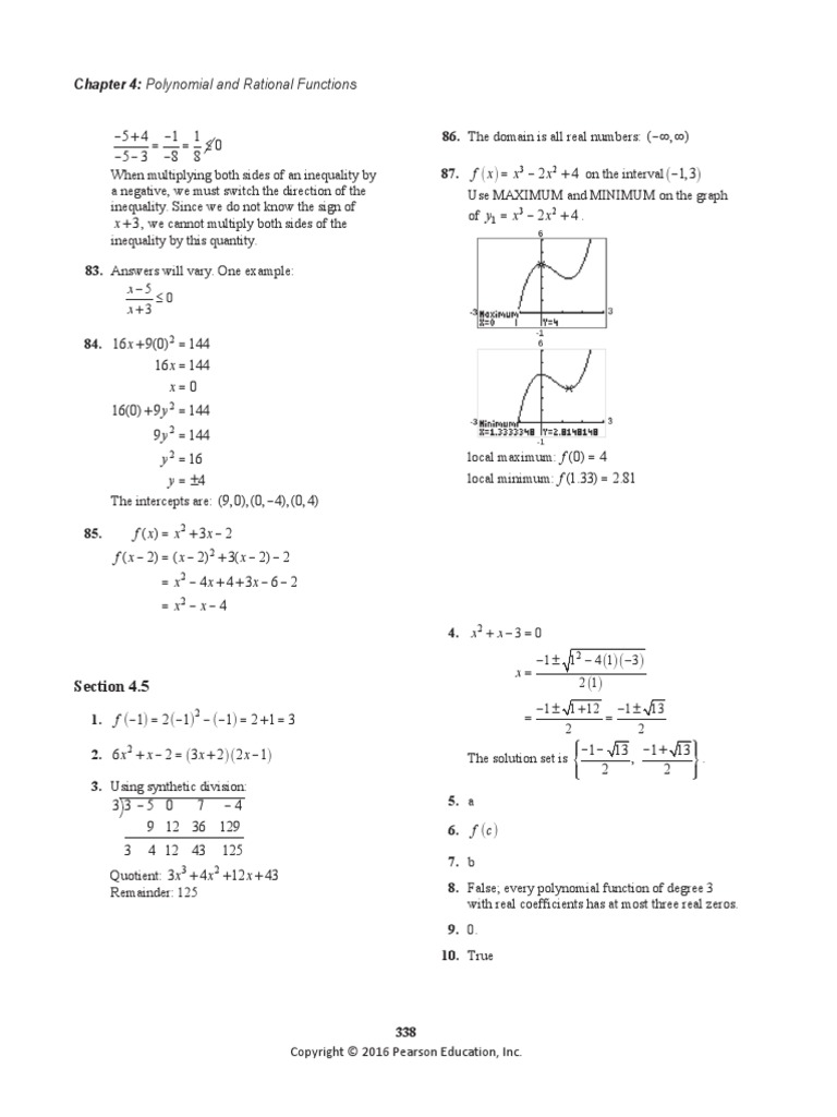 ch4 Lesson 5,6 | PDF | Zero Of A Function | Polynomial