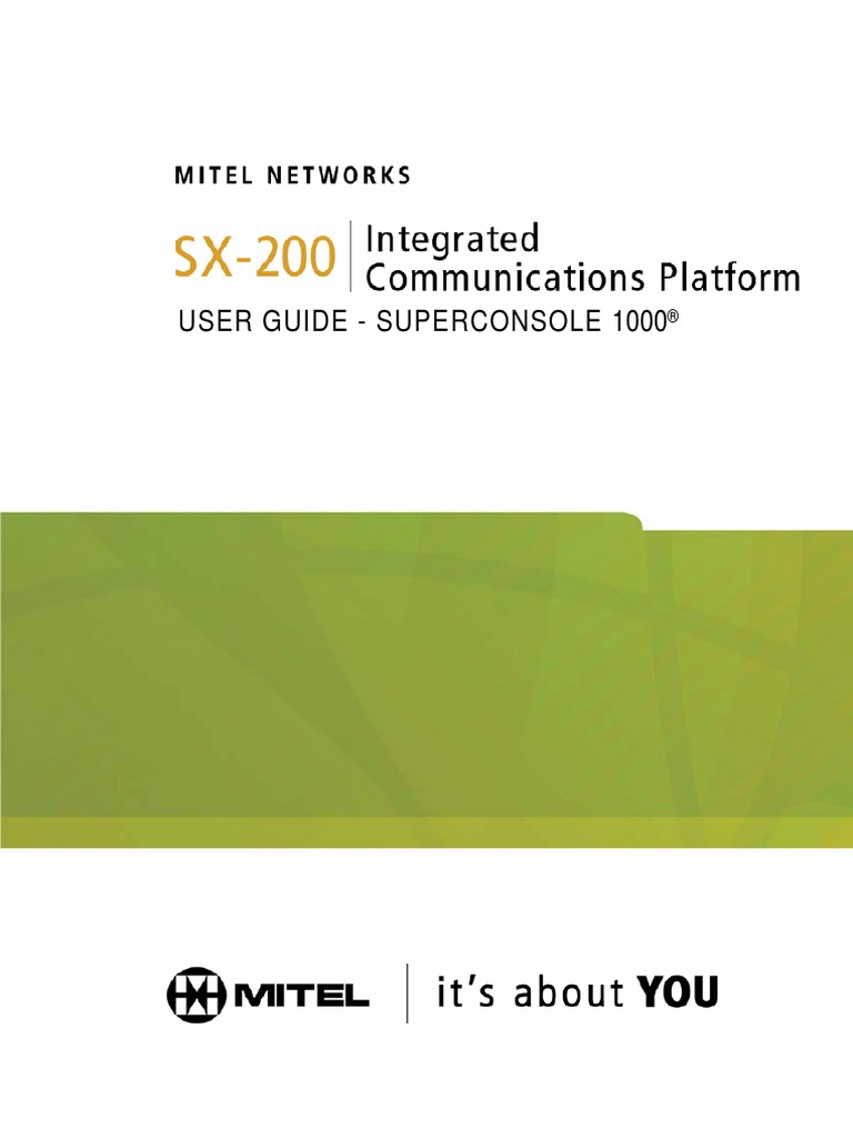 Mitel Superconsole 1000 Guide PDF Command Line Interface Telephone