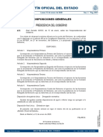 Real Decreto sobre las vicepresidencias del gobierno