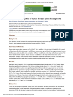 Biomechanical properties of human thoracic spine disc segments - Stemper