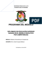 Plan Global Módulo Didáctica - UPEA Diplomado Semipresencial