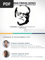 PSICANÁLISE CLÍNICA - TURMA FREUD - I - INSTITUTO GAIO - PROF. ARAÚJO